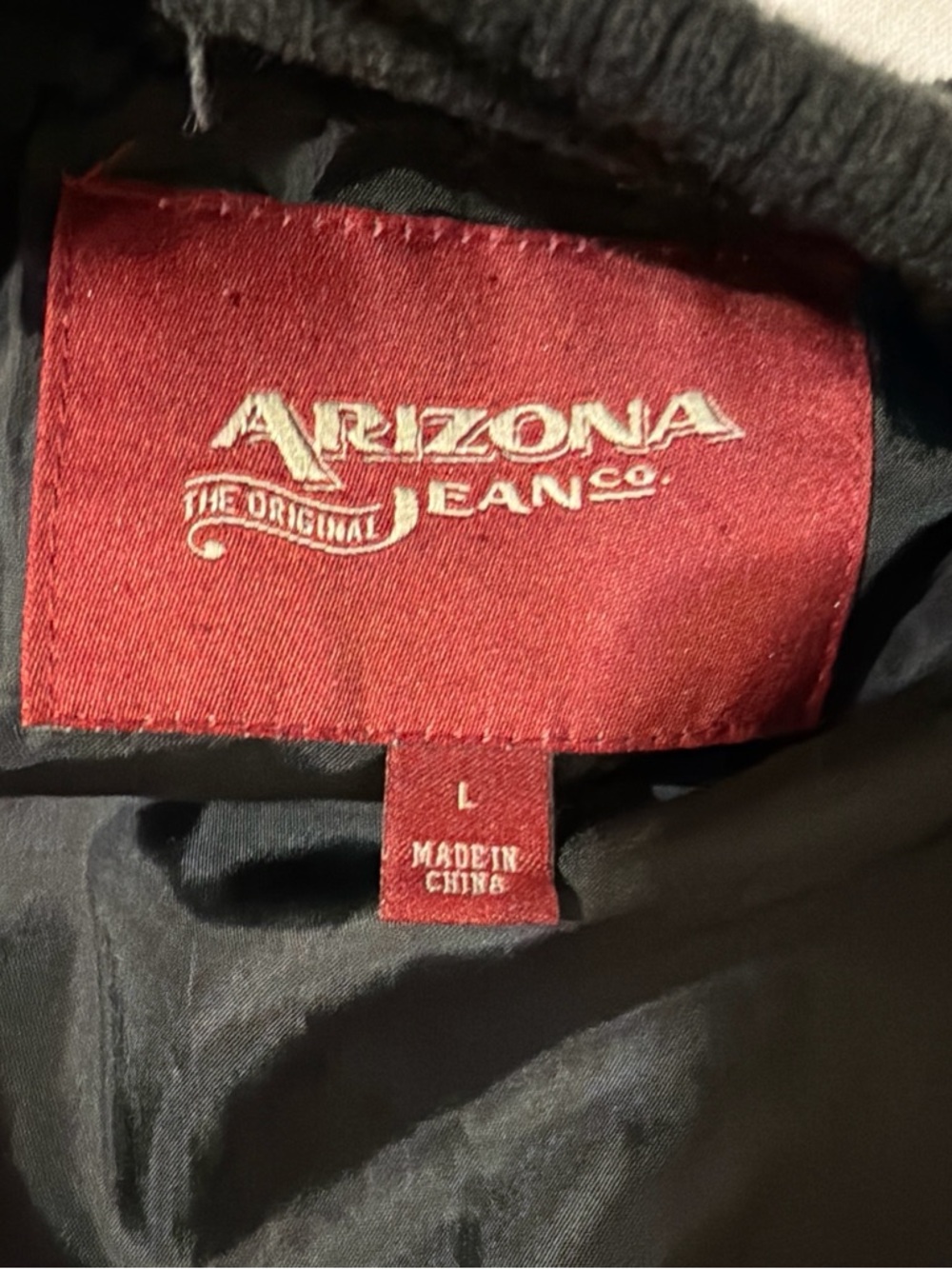 Arizona Jean Company Black and Charcoal Varsity Bomber Jacket - Picture 3 of 4